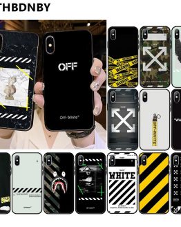 off ow For iphone X or XS Pochette Luxury Design Phone Fundas for iPhone 11 pro XS MAX 8 7 6 6S Plus X 5 5S SE XR case