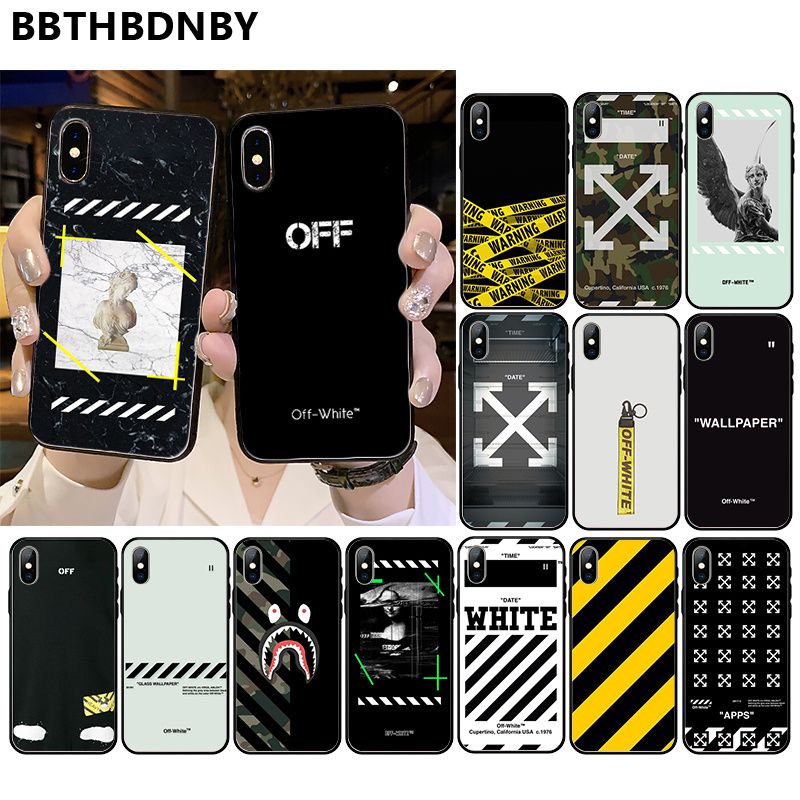 off ow For iphone X or XS Pochette Luxury Design Phone Fundas for iPhone 11 pro XS MAX 8 7 6 6S Plus X 5 5S SE XR case