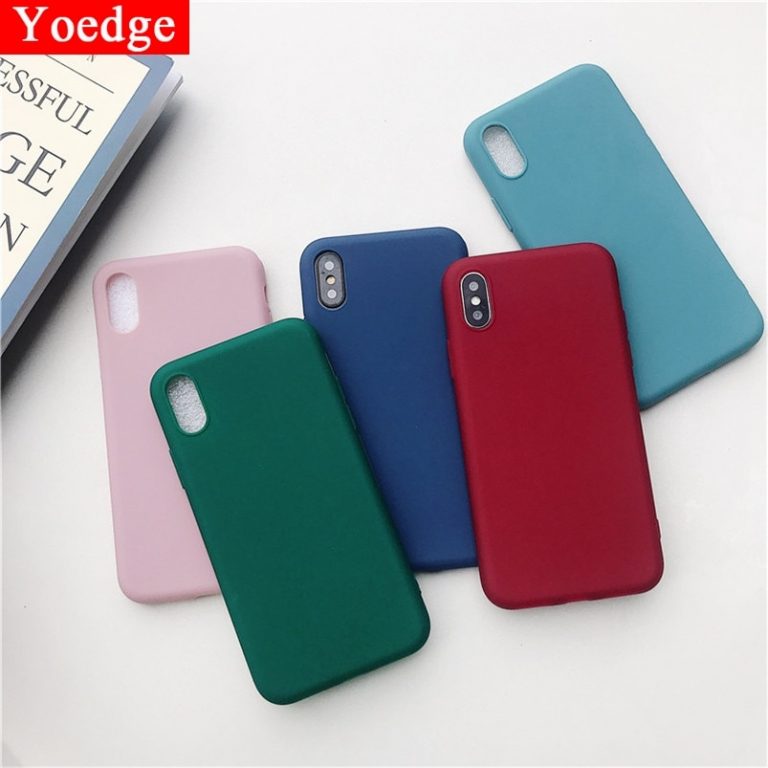 Candy Color Silicone Matte Phone Case For iPhone 11 Pro XR X XS Max 10 6 6S 8 7 Plus Fashion Simple Soft Cover For iPhone X Case
