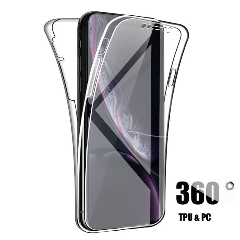 360 Full Cover Soft Silicone Shockproof Phone Case For iPhone 11 Pro XS