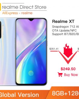 Global Version Realme XT 8GB RAM 128GB ROM NFC Mobile Phone Snapdragon 712 AIE 64MP Quad Camera 4000mAh Fast Charge Smartphone