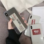 Japan personality Barcode MUJI phone case For iphone 11 pro XS MAX