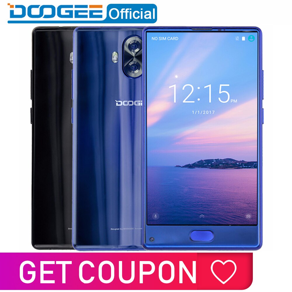 Original DOOGEE MIX Lite Smartphone Dual Camera 5.2'' MTK6737 Quad Core 2GB+16GB Android 7.0 3080mAh Fingerprint Mobile Phones