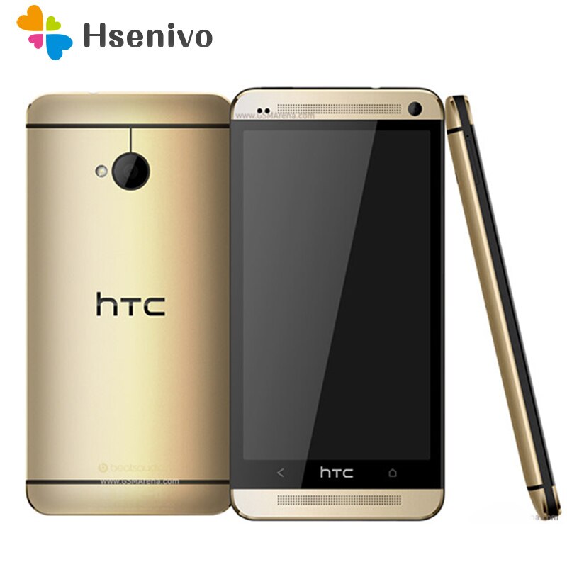 Unlocked Original Mobile Phones HTC ONE M7 2GB RAM 32GB ROM Smartphone 4.7 inch Screen Android 5.0 Quad Core Touchscreen HTC M7