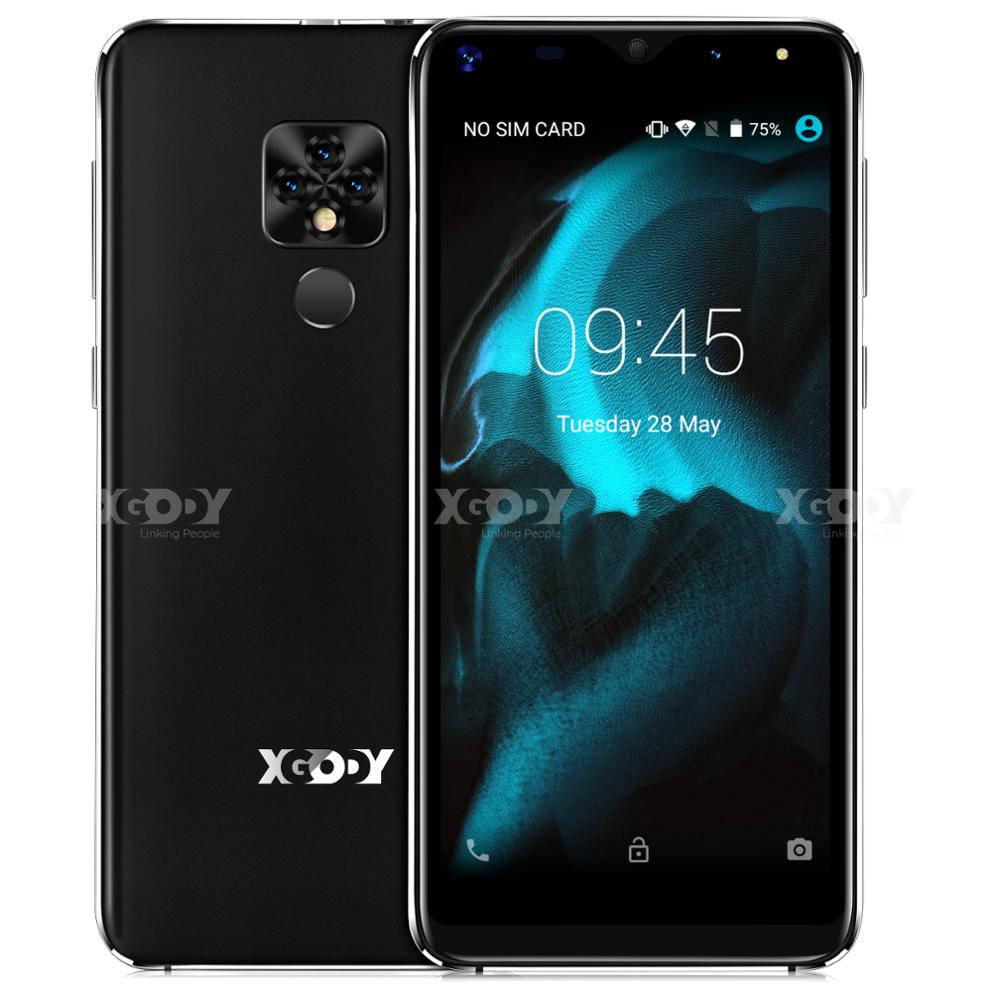 XGODY Mate 20 Mini Smartphone Face ID Android 9.0 5.5" 18:9 3G Full Screen Mobile Phone 1GB+16GB Quad Core 5MP Camera Cellphone