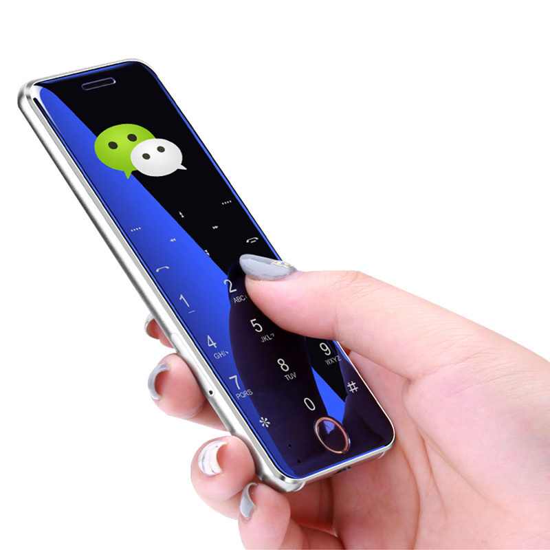 Original Ulcool V66 Bluetooth Dialer 1.67'' Ultra Slim Metal Body Mobile Mini Card Phone FM Radio Dual SIM Card Small Cellphone