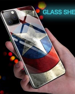 Captain Marvel Iron Man Captain America Glass Phone Case For iPhone 11 Pro Max XSmax XR XS X 10 8 7 6s 6 Plus Batman Cover Coque