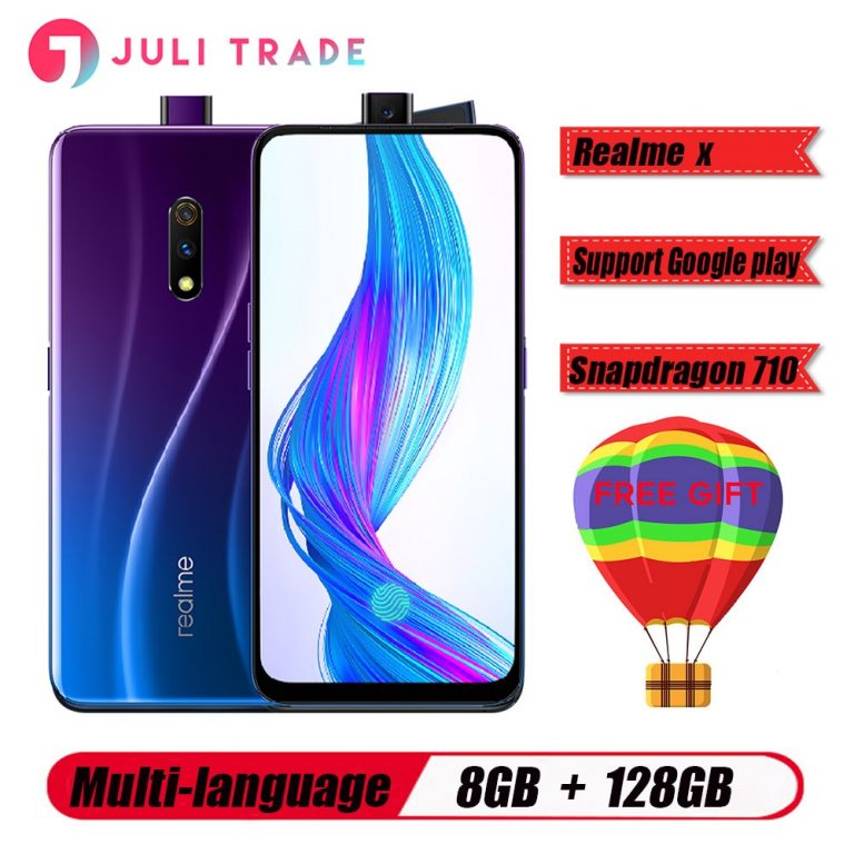 OPPO Realme X 4G LTE Mobilephone 8GB 128GB Snapdragon710 6.53 AMOLED 3765mAh 48MP Fingerprint VOOC3.0 Type-C unlocked smartphone