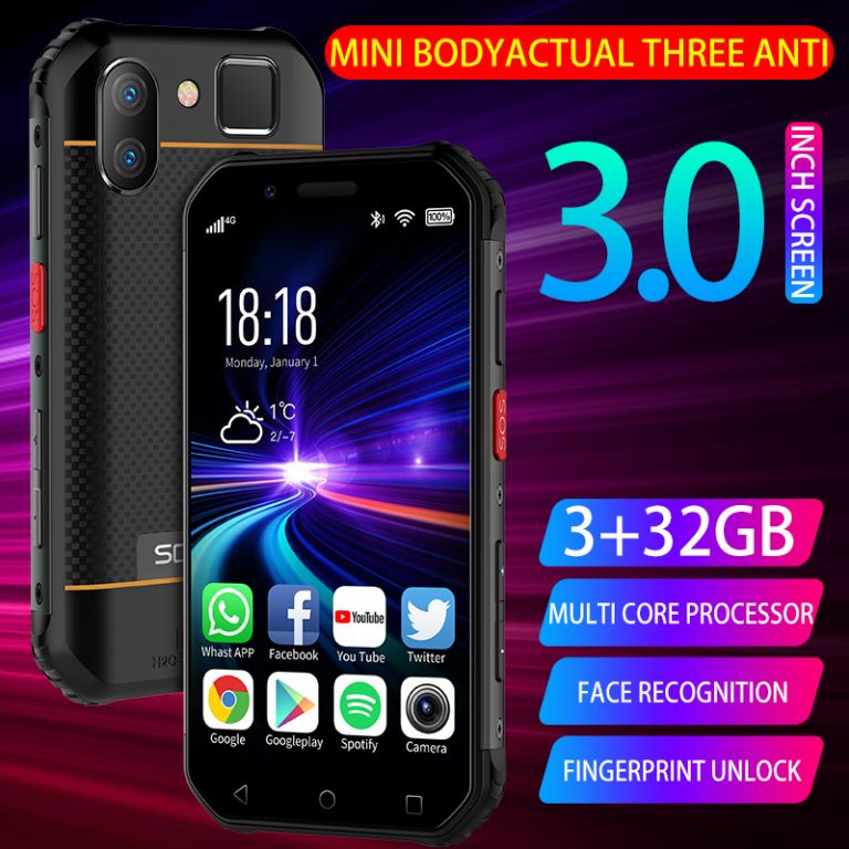 Soyes S10 Waterproof & Shockproof Mini Smartphone - Compact and Durable 3G Phone with Face & Fingerprint Unlock 📱💧
