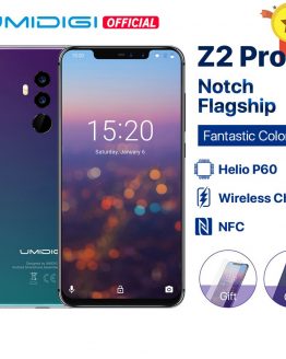 UMIDIGI Z2 Pro 6.2"Full screen smartphone Android 8.1 6GB+128GB Helio P60 16MP Quad Lens 4G LTE NFC Wireless charge Mobile phone