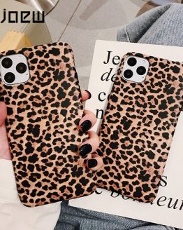 KJOEW Luxury Leopard Print Phone Case For iPhone 7 8 6 6s Plus 11 Pro X XR XS Max Soft IMD Silicone Back Cover Fashion Coque