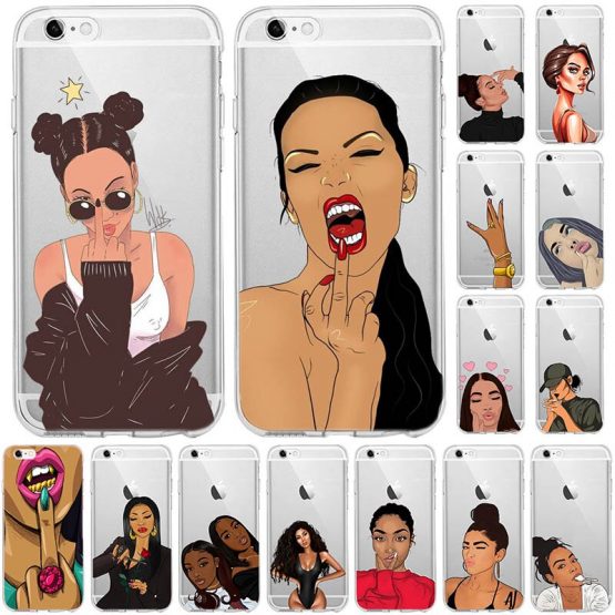 Goddess Art Princess Girls Female Middle Finger Girl Soft Silicone phone Case For iPhone 6 6s 7 8 Plus X XR XS 11 Pro MAX Case