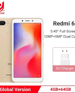 Global Version Xiaomi Redmi 6 4GB 64GB Smartphone Helio P22 Octa Core Smartphone 12MP+5MP Dual Cameras 5.45" 18:9 Full Screen