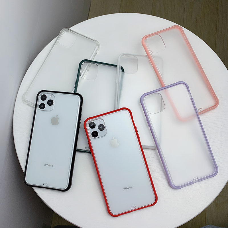Luxury Matte Transparent Phone Case For iPhone 11 Pro Max XR X XS Max 8 7 6 6S Plus Shockproof Hard Acrylic Clear Back Cover