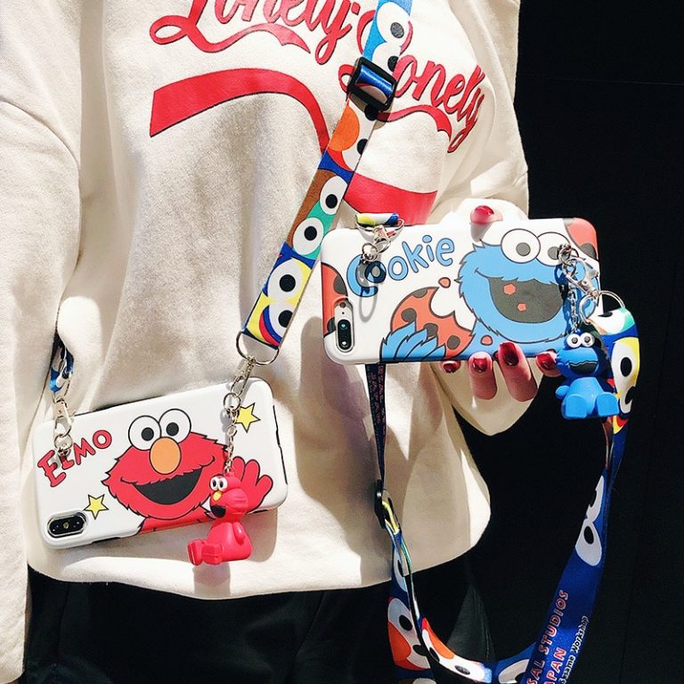 Cartoon Cute bracket Phone Case For iphone 11 Pro MAX X XR XS Max with Lanyard Soft silicone Matte Cover For iphone 7 8 6 s Plus 1 ONE PLANT Cartoon Cute Phone Case - Protect and Style Your iPhone