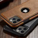 Luxury Business Leather Stitching Case for iPhone – Premium PU Leather with Magnetic Flip Cover and Wallet Functionality.