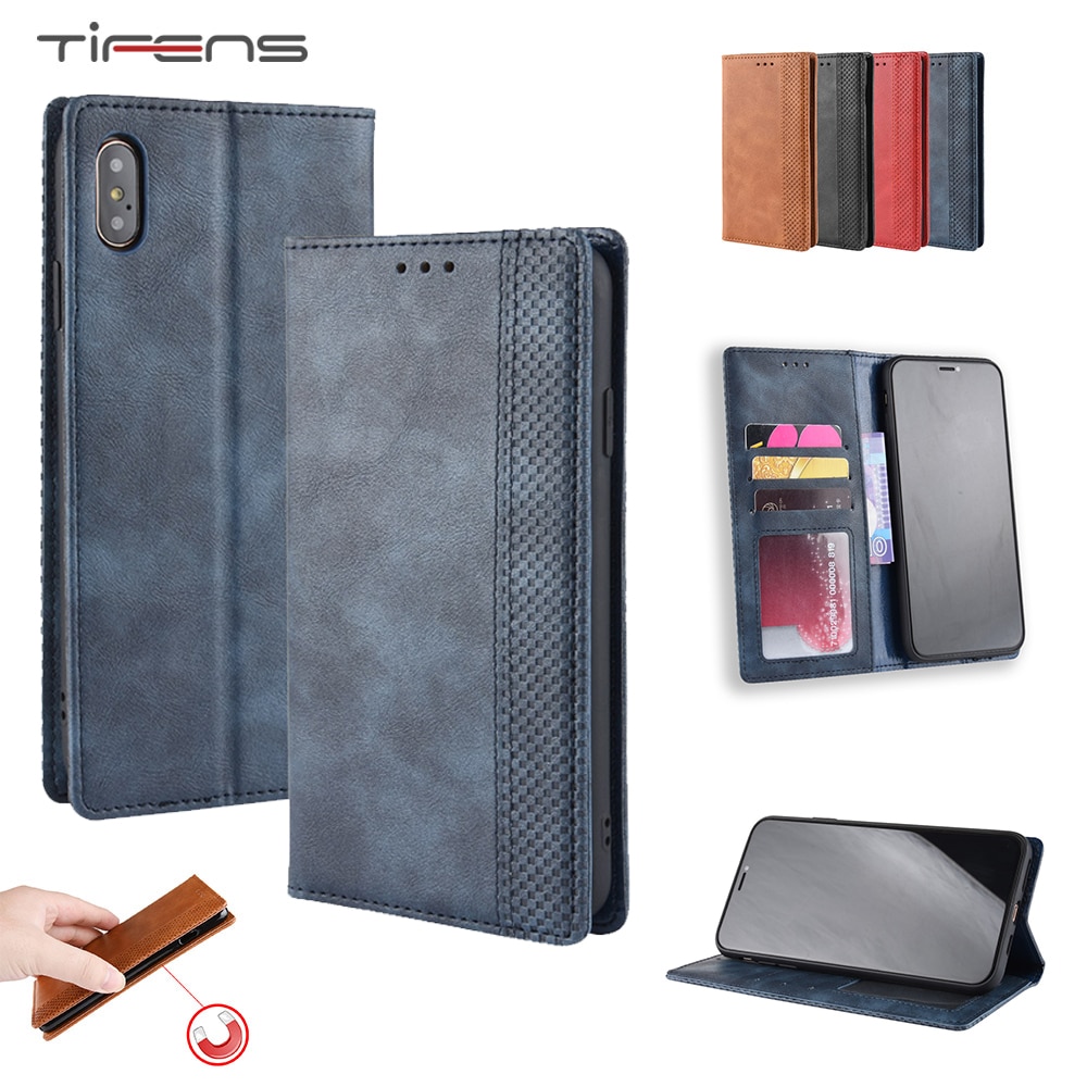 Leather Flip Wallet Phone Case For iPhone 11 Pro X XR XS MAX 8 7 6 6s + Plus Strong Magnetic Card Holder Cover Etui Shell Coque