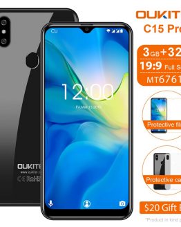 OUKITEL C15 Pro+ 6.088'' Water Drop Screen 4G Smartphone Android 9.0 3GB+32GB Fingerprint cell phones 2.4G/5G WiFi Mobile Phone