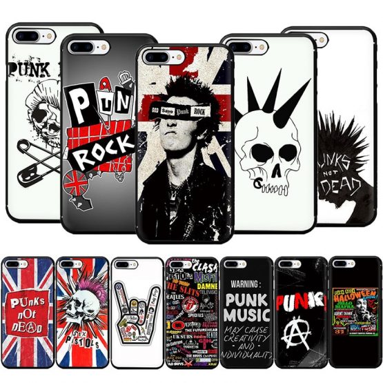 Punk Rock Soft TPU Phone Case for iPhone 11 Pro 5 5s 6 6s 7 8 Plus X XR XS MAX