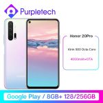 HONOR 20 Pro Google Play Smartphone 6.26''8GB 128GB Kirin 980 Octa Core GPU Turbo3.0 4000mAh 48MP Camera Mobile Phone Android 9