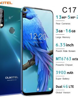 Oukitel C17 Triple Rear Cameras 6.35" Smartphone MT6763 Octa Core Android 9.0 3GB 16GB 3900mAh Fingerprint Face ID Mobile Phone