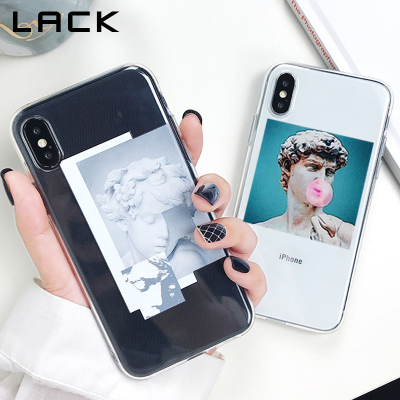 LACK Cartoon David Phone Case For iphone XS Max XR X 6S 6 7 8 Plus 11 11Pro Max Ultra Slim Soft TPU Cases Art Painted Cover