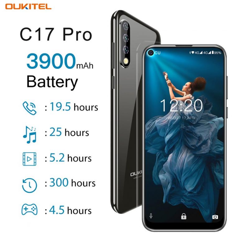 OUKITEL C17 Pro Smartphone Face ID 6.35''FHD 4GB RAM 64GB