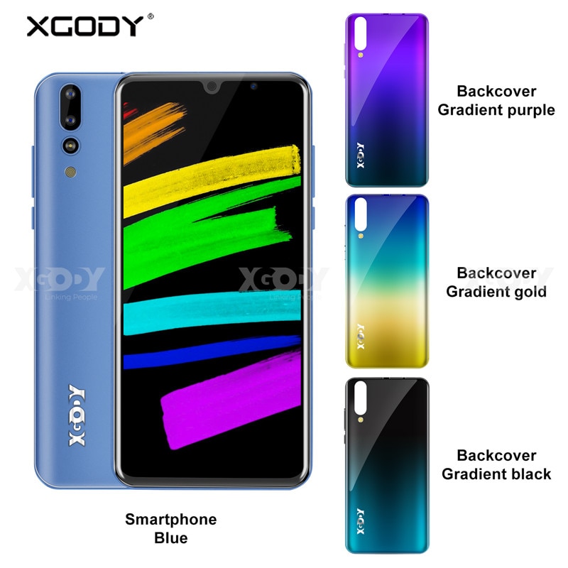 NEW Xgody P30 Mobile Phone Android 9.0 5.99inch 2GB RAM 16GB ROM MT6580M Quad Core Dual Camera 3G Smartphone celular