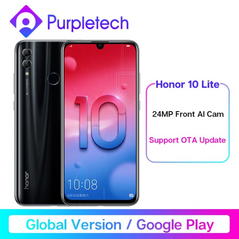 Honor 10 Lite Smartphone Kirin 710 Octa Core 6.21" 2340X1080P 24MP Front Camera