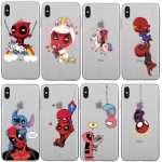 SpiderMan Deadpool ride Unicorn Phone Soft TPU Cases Cover For iPhone 11 Pro 8PIUS 6PIUS 5s