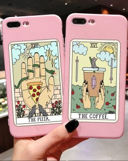 Aesthetic Art pizza coffee Pink silicone Phone Case For iPhone X 6 6s Plus 7 8 Plus XS MAX XR 11 Pro Max SE 5 5s TPU Cover