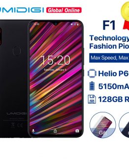 UMIDIGI F1 6.3" Waterdrop FHD smartphone Android 9.0 Helio P60 AI Global Band 128GB 5150mAh Mobile phone NFC 16MP 4G cell phones