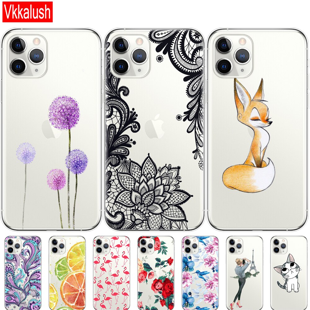 Silicon Cover Phone shell Case For iphone 11 Case for iphone 11 pro max eleven coque etui bumper back cover full 360 protective