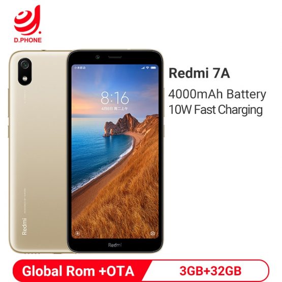 Global Rom Xiaomi Redmi 7A 3GB RAM 32GB ROM Mobile Phone Snapdragon 439 Octa Core 4000mAh Battery 13MP Rear Camera Smartphone