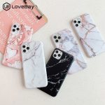 Lovebay For iPhone 11 Marble Case For iPhone 7 8 6 6S Plus 11 Pro X XR XS Max Phone Case Soft IMD Silicone Protection Back Cover