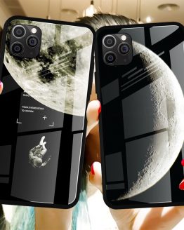 Cool Space Tempered Glass Case For iPhone 11 Pro Max Xs Moon Star Printed Cover For iPhone 6 6S 7 8 Plus X XS Max XR Back Cases