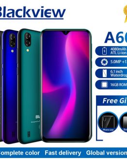 Blackview A60 Smartphone 4080mAh 1GB+16GB Quad Core Android 8.1 6.1 inch 19.2:9 Screen 13.0MP Dual Rear Camera 3G Mobile Phone