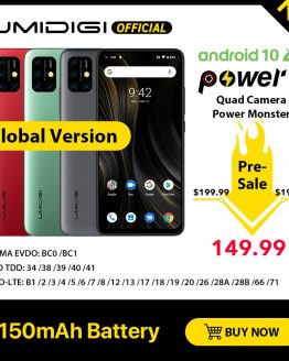 UMIDIGI Power 3 Android 10 48MP Quad AI Camera 6150mAh 6.53" FHD+ 4GB 64GB Helio P60 Global Version Smartphone NFC Pre-sale