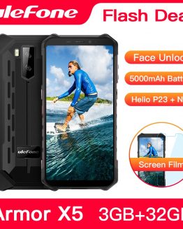 Ulefone Armor X5 Rugged Smartphone Android 9.0 Octa-core Helio P23 NFC IP68 3GB 32GB 5000mAh Cell Phone 4G Mobile Phone Android