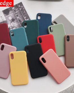 Candy Color Silicone Matte Phone Case For iPhone 11 Pro XR X XS Max 10 6 6S 8 7 Plus Fashion Simple Soft Cover For iPhone X Case