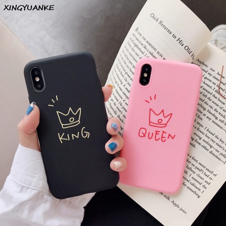 Silicone Soft Case For iphone 7 6 6S 5 5S 8 Plus Case For iphone 11 Pro X XR XS MAX Case Cute Letter KING QUEEN Crown Cover 1 Silicone Soft Case For iphone 7 6 6S 5 5S 8 Plus Case For iphone 11 Pro
