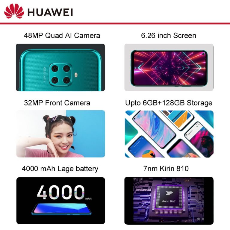 Huawei Nova 5z SmartPhone Kirin 810 Ai Octa Core 6.26 inch Android