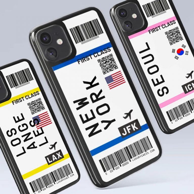 Cute FIRST CLASS PLANE TICKET Phone Case For iPhone 11Pro Max
