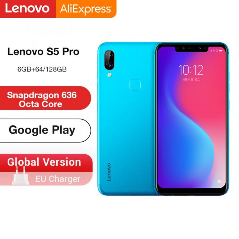 Global Version Lenovo S5 Pro 6GB 128GB Snapdragon 636 Octa Core Smartphone 20MP Quad Cameras 6.2inch Octa Core 4G LTE Phones