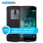 Original Doogee S55 4G LTE Dual Sim IP68 Smartphone Android 8.0 Octa Core 4G+64G Waterproof Shockproof Phone Fingerprint 5500mAh