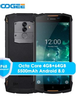 Original Doogee S55 4G LTE Dual Sim IP68 Smartphone Android 8.0 Octa Core 4G+64G Waterproof Shockproof Phone Fingerprint 5500mAh