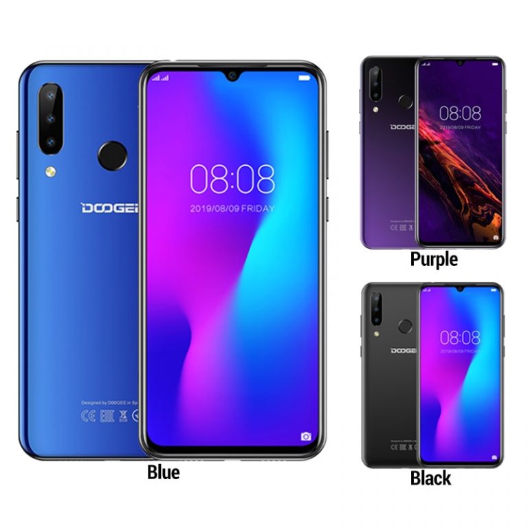 Doogee N20 4G Smartphone 6.3" Waterdrop Screen Mobile Phone 4GB+64GB Octa Core 16MP Triple Rear Cameras 4350mAh 10w Quick Charge