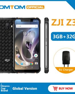 HOMTOM ZJI Z33 IP68 Waterproof Phone 4600mAh 3GB 32GB 5.85" Smartphone Android 8.1MTK6739 Face ID Unlock 4G FDD-LTE Mobile Phone