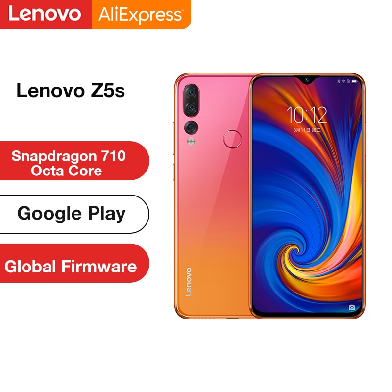 Global ROM Lenovo Z5s Snapdragon 710 Octa Core 6GB 128GB Mobile Phone Face ID 6.3inch Android P Triple Rear Camera Smartphone