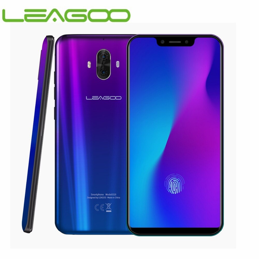 Global Version LEAGOO S10 4G Smartphone 6GB RAM 128GB ROM 6.21" 19:9 Full Screen In-Display Fingerprint 20MP Dual Rear Cams